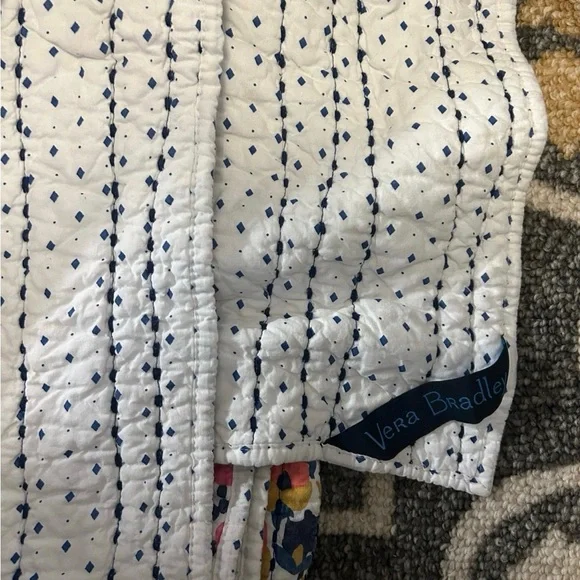 Vera Bradley Floral Quilt - Blue, Pink, Yellow - Picture 3 of 3